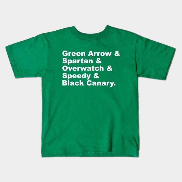 Team Arrow - Season 4 Kids T-Shirt by FangirlFuel